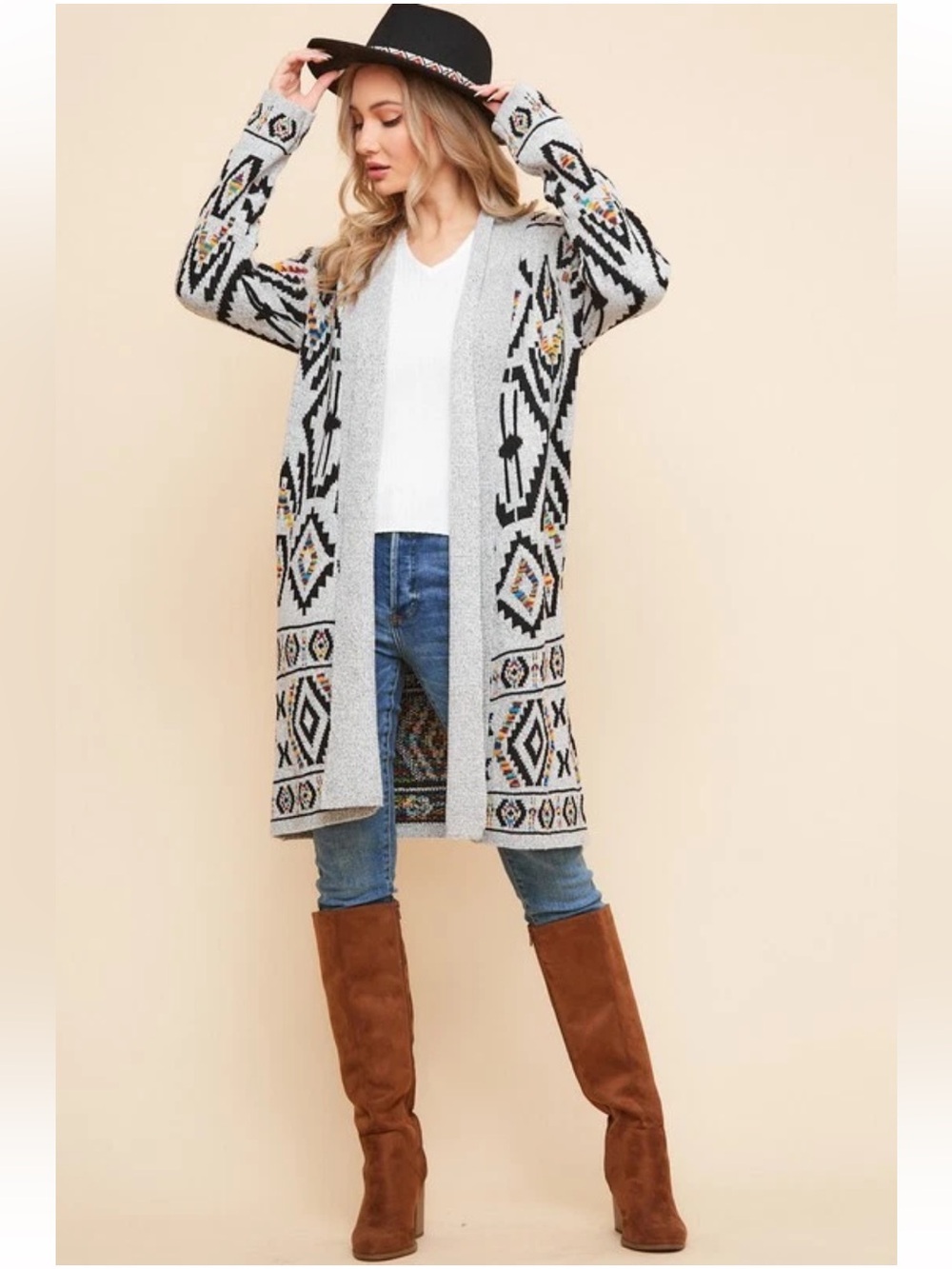 Northern Angel Western Boho Knit Cardigan Yellowstone Aztec Country Size Small